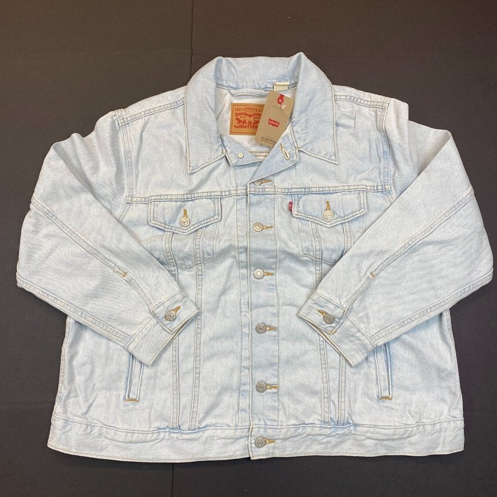 Women's Levi's Plus Size Ex-Boyfriend Trucker Jacket - Home Sweet Home Blue - 1X